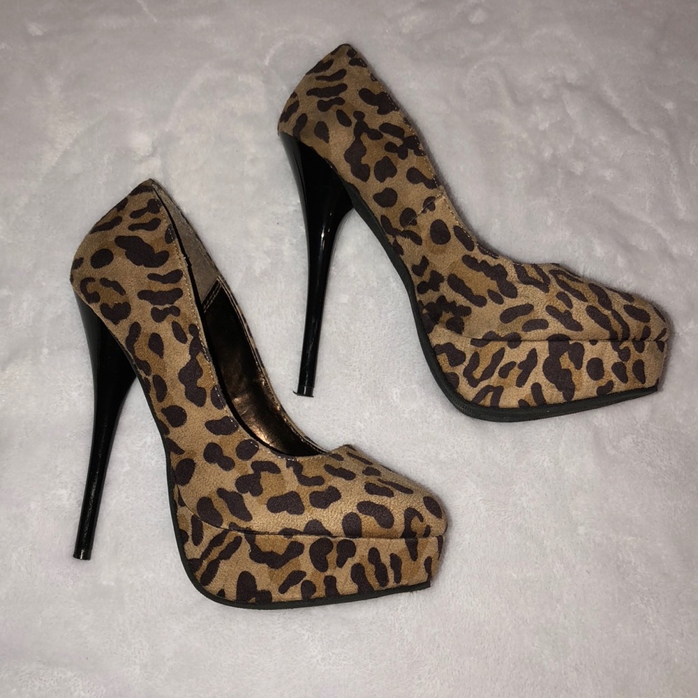 Cheetah Platform Heels